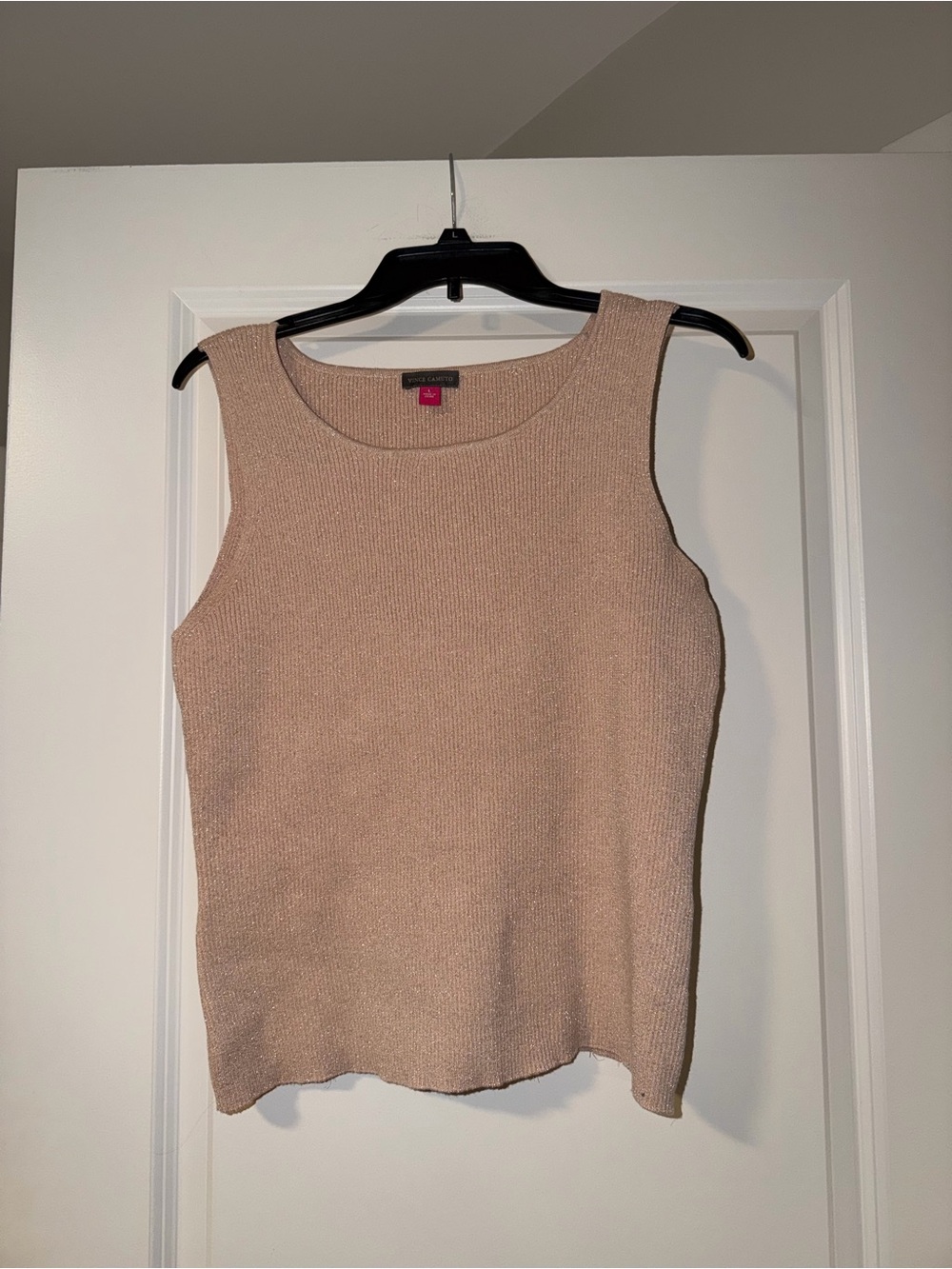 New Vince Camuto Sleeveless Knit Tank Top - Beige